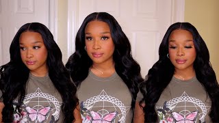 Easy Lace Frontal Install! *No Baby Hairs* | Celie Hair