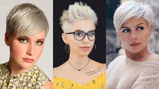 Silver Short Pixie Haircut Style For Women Any Ages | Hair Style For Short Hair