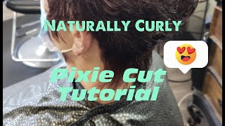 Pixie Haircut On Naturally Curly Hair Tutorial By Angie Frick
