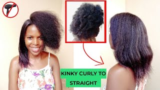 How To: Silk Press On 4C Natural Hair | No Blow Dryer | Comb Chase Method