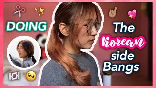 I Attempted To Cut My Hair? Korean Side Bangs (Philippines) | Crisha Pauline