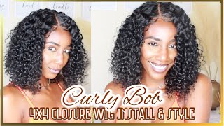 Must Have 4X4 Closure Curly Bob  | Luvme Hair Review | Simply Subrena