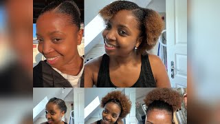 Five Different Hairstyles To Style Your Natural Hair#Interracialcouple #Roadto1K #Afrohair