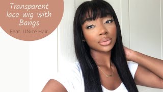 How To Slay A Glueless Wig With Bangs! Ft Unice Hair | Shornell Stacey