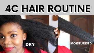 4C Hair Routine |Wash Day (2020) & How To Stretch 4C Natural Hair After Washing (Aviva)