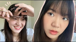 How I Cut My Bangs Korean Style || Easy & So Cute You Can Spice Up To Seduce Ur Crush ✂️