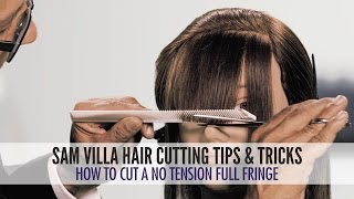 How To Cut A No Tension Full Fringe | Zoey Deschanel Bangs Tutorial