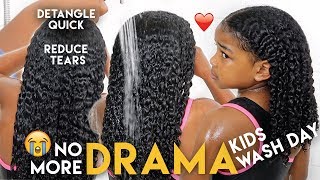 Fussy Kids Drama Free Natural Hair Wash Day - My Quick Painless Method