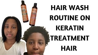 Hair Wash Day & Curl Pattern Check | Keratin Treatment On 4C Natural Hair
