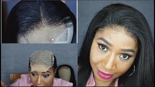 Trying U-Part Bald Cap Instal For Lace Closure Brazilian Straight Ft. Tinashe Hair