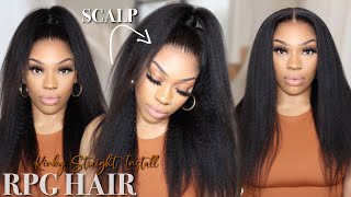 Straight Scalp! Flawless Natural Hairline | Pre Plucked + Pre Bleached  | Rpghair
