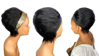 Easiest Pixie Cut Head Band Wig - Beginner Friendly
