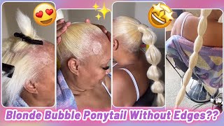 How About Trying Bubble Ponytail? Extended Hair Tutorial On Short Blonde Hair #Elfinhair