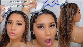 Testing Amazon Electric Scalp Massager For Hair Growth! I'M Shook!