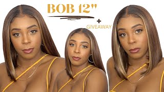 Sensationnel Human Blend Butta Hd Lace Front Wig - Bob 12 +Giveaway --/Wigtypes.Com