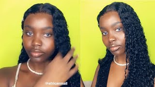 How I Melt, Bleach And Tint My Lace Frontal Wig Install | Stocking Cap Method Ft Africanmall Hair