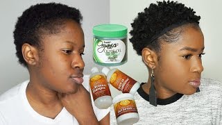 Styling My Short(Twa)4C Natural Hair Using Dollar Tree Natural Hair Products + Review!!!|Mona B.