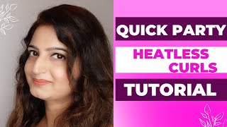 How To Do Heatless Curls Quickly At Home | Overnight Heatless Curls | Viral Curls | No Heat Curls