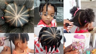 Easy & Cute Kid Hairstyle For Babies & Toddlers | Curly Natural Hair Routine | Little Black Girls