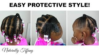 Very Easy Protective Style | Short Fine Natural Hair | Kids Natural Hair Care