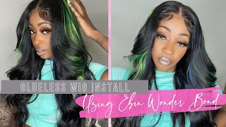 Glueless Wig Install | Using Ebin Wonder Lace Bond | Crystal Carter