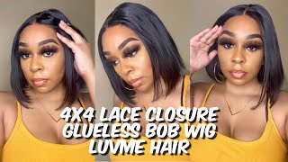 No Glue Or Spray Needed | 4X4 Lace Closure Glueless Bob Wig | Luvme Hair