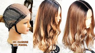No Lace Closure Needed | Full Wig Without Closure | Wig Making Pattern