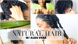 How To Grow & Hydrate Natural Hair - Aloe Vera Oil Treatment