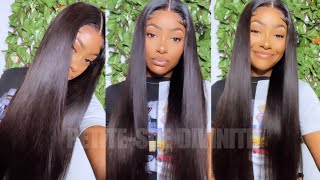Lace Closure Wig Installation In 15 Minutes! Sleek Straight Wig Ft.Hurela Hair| Petite-Sue Divinitii