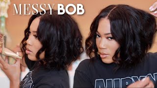 Textured Wavy Bob | Lace Wig Install
