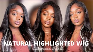Natural Highlighted Quickweave Ft. Organique | V-Part Wig