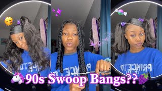 Review: Inspired 90S Swoop Bangs Hair With #Elfinhair Hair Bundles? She Made It?!