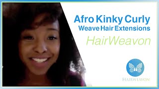Afro Kinky Curly Weave Hair Extensions | Hairweavon.Com