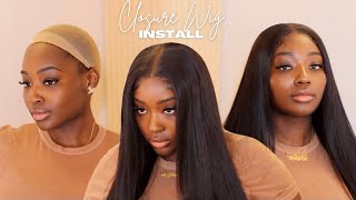Step By Step Closure Wig Install For Beginners | Easy Tips & Hacks For A Perfect Install! Westkiss