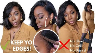 New! 100% Glueless Wig Install ❌No Glue No Spray No Gel Beginner Approved Hairvivi Hd Lace Front Bob
