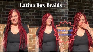 Latina Box Braids; Summer Hair Extensions