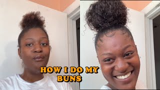 How I Do My High Buns With Curly Weave