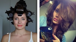 How I Get Big Bouncy Hair With Rollers!