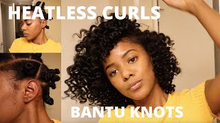 Heatless Spiral Curls Overnight! Bantu Knots