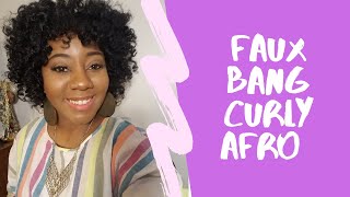 How To| Curly Afro With Bangs | Natural Hair Tutorial|Rollers Or Bantu Knots
