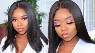 How To Style A Bob In 3 Easy Steps | Kinky Straight Bob Wig | Wowafrican