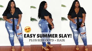 Casual Summer Slay!! Plus Size Ootd + This Wig Is Stopping Traffic! | Wigencounters