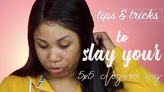 How To Secure Your 5X5 Lace Closure Wig (Glueless Method)
