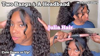 Under $100!!! | Styling My Headband Wig W/Bangs! Ft. Julia Hair | Ashtakeoff
