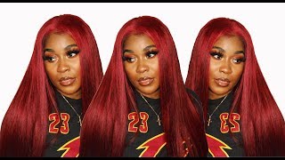 Burgundy Red 13X6 Lace Frontal Wig | New Favorite Wig | Afsisterwig