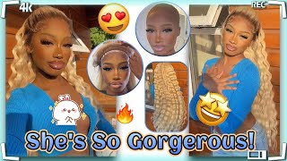 613 Blonde Hair Unitstraditional Sew Into Lace Frontal Wig & Fishbone Braids Tutorial Ft.@Ula Hair