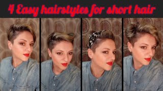 4 Easy Hairstyles For Short Hair.. Pixie Hair.. Pixie Haircut