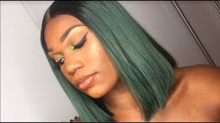 Aliexpress Synthetic Green Ombre Bob Wig Review