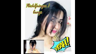 How To Cut Hair Flick |Fringes |Bangs At Home .. Quick And Simple Method