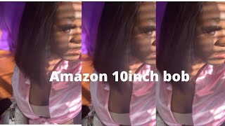 Amazon 10Inch 5X5 Straight Bob Lace Closure Wig